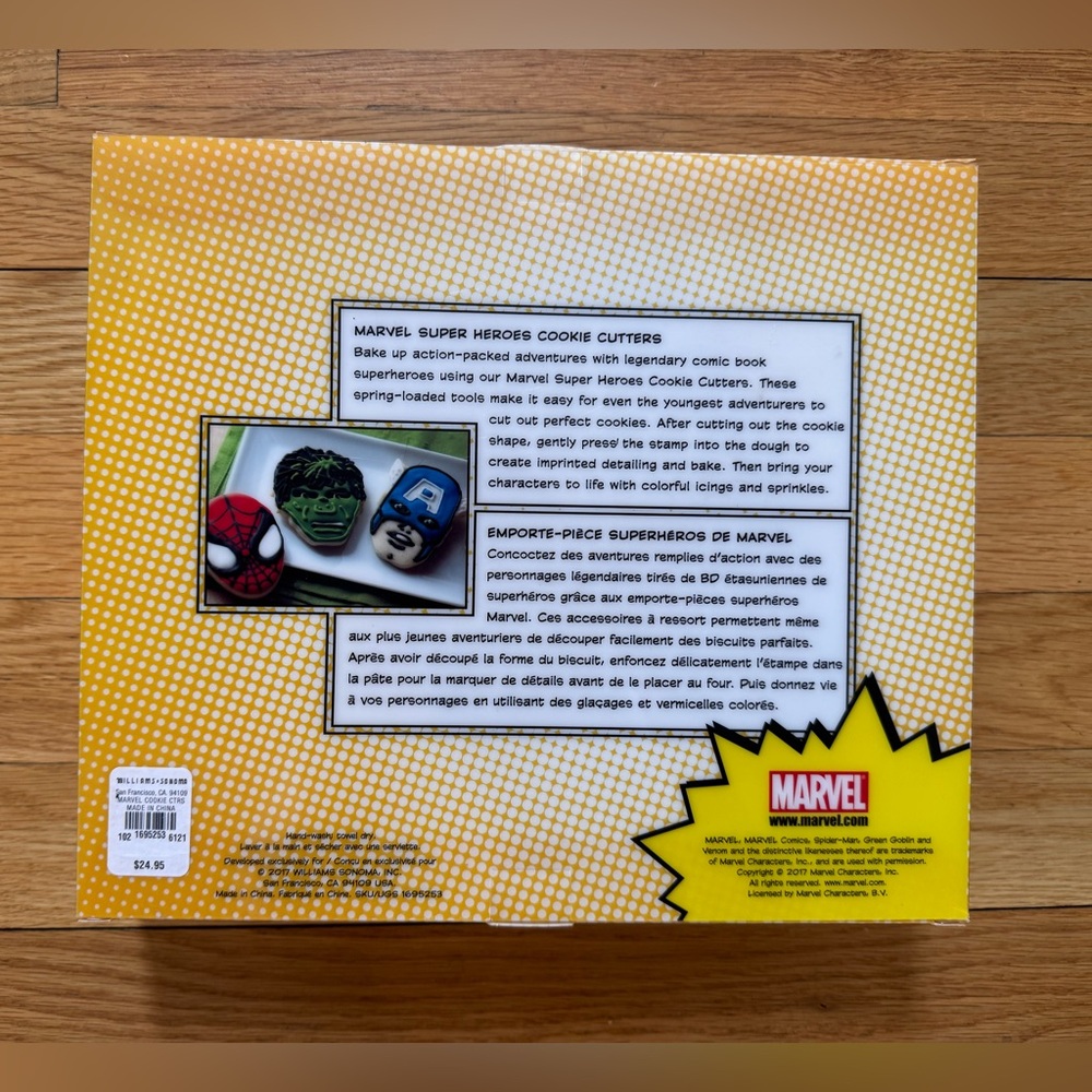 Willams Sonoma Marvel Comics Super Heroes Cookie Cutters Set - Picture 2 of 3